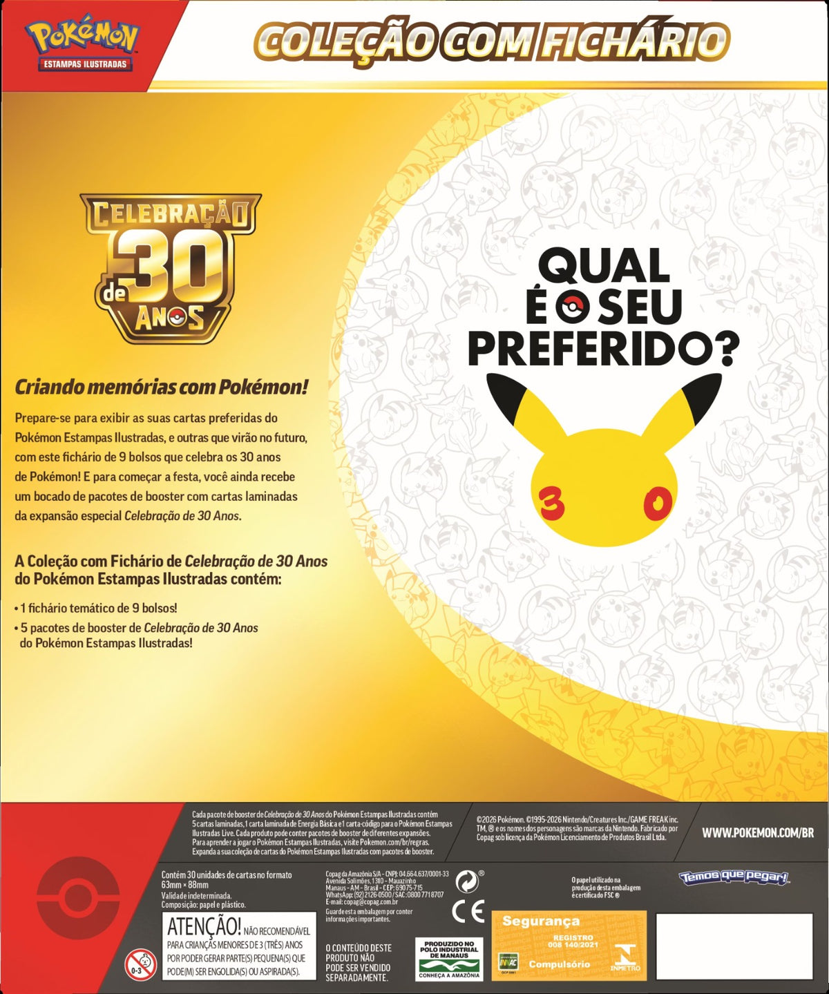 Pokémon TCG: Celebração 30 Anos - Binder Collection