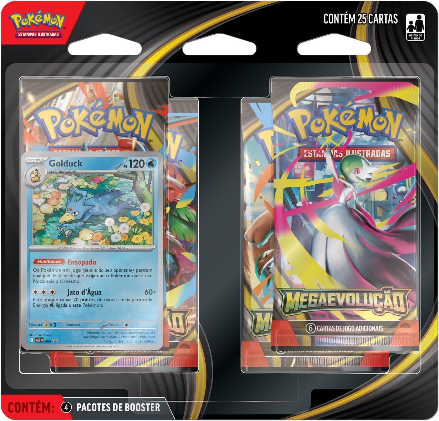 Pacote de Booster - Blister Quadrúplo MegaExpansão ME01 Golduck