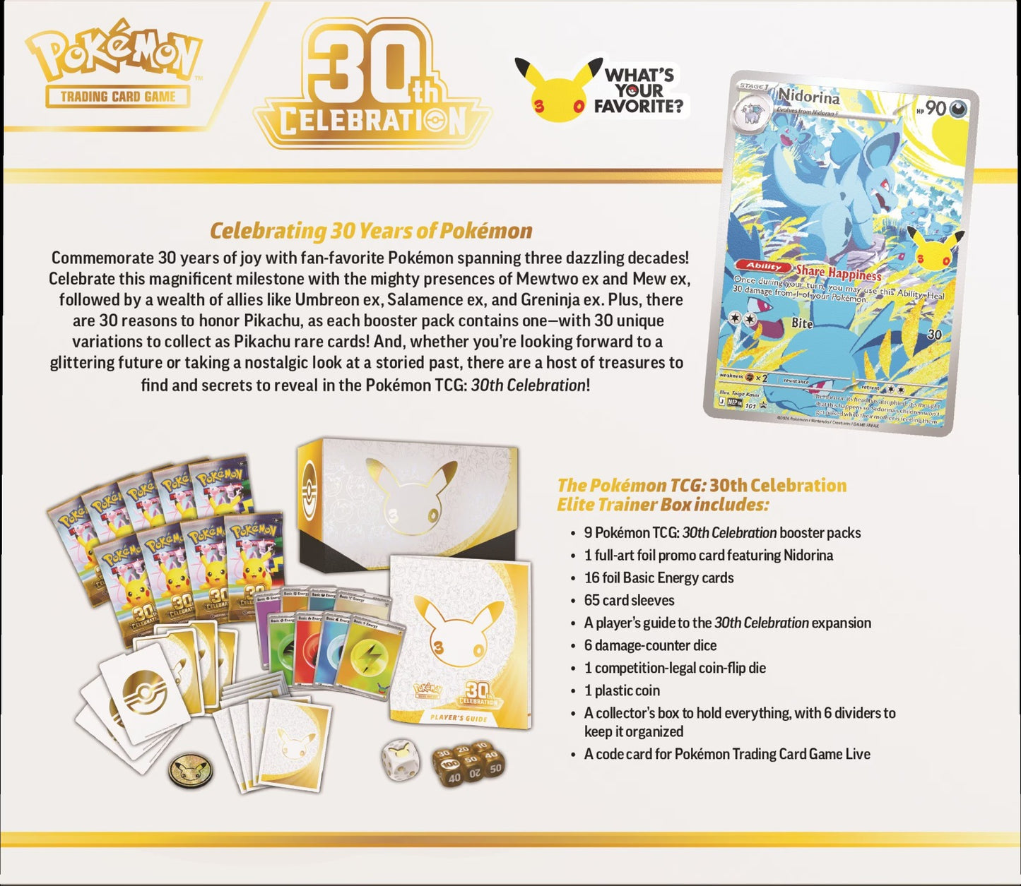 Pokémon 30th Celebration - Inglês