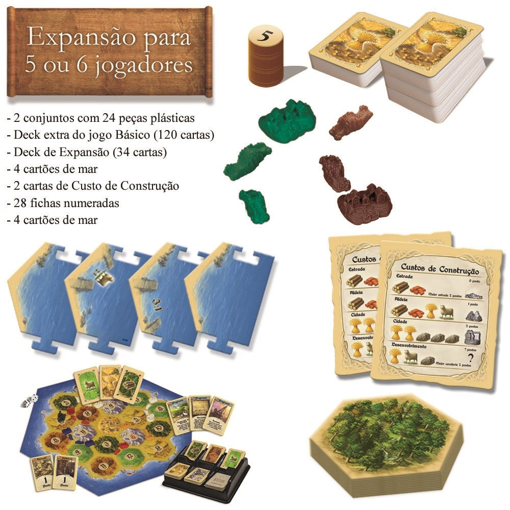 [PV] Catan: O Jogo 5 e 6 jogadores Expansão