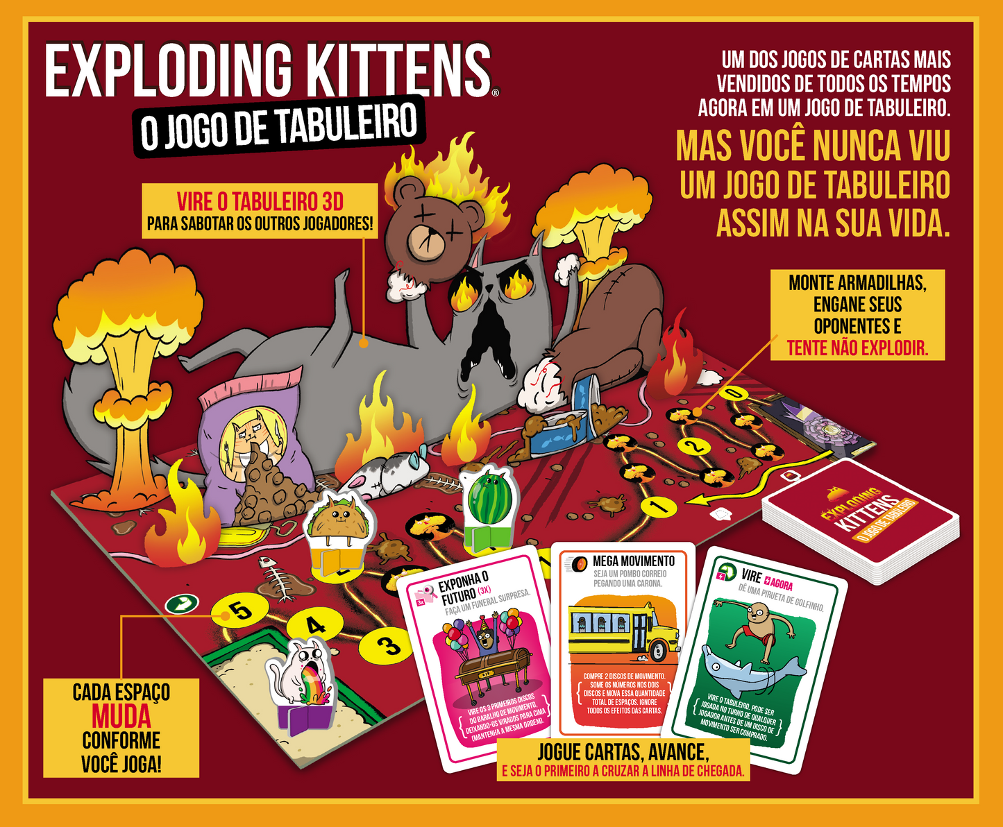 Exploding Kittens: O Jogo de Tabuleiro