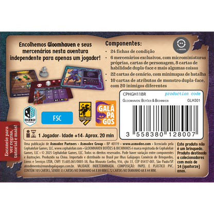 Gloomhaven Botões e Bichinhos